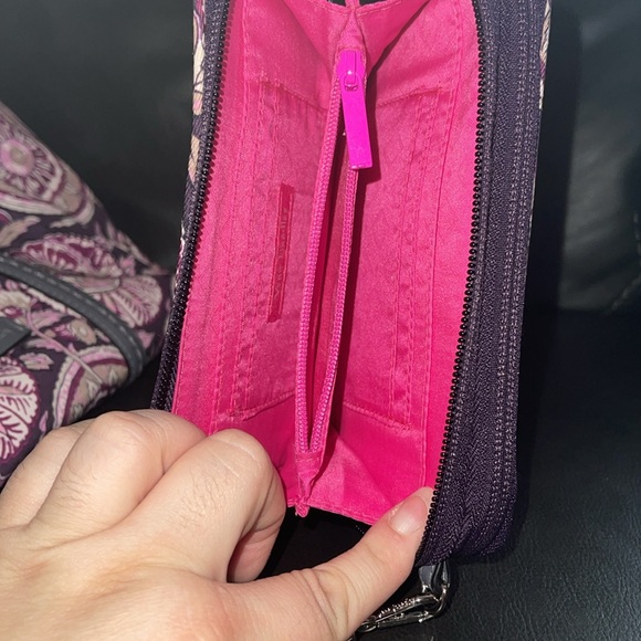 Vera Bradley Purple Floral Patterned Women's Bag and Wallet Set - Picture 5 of 6